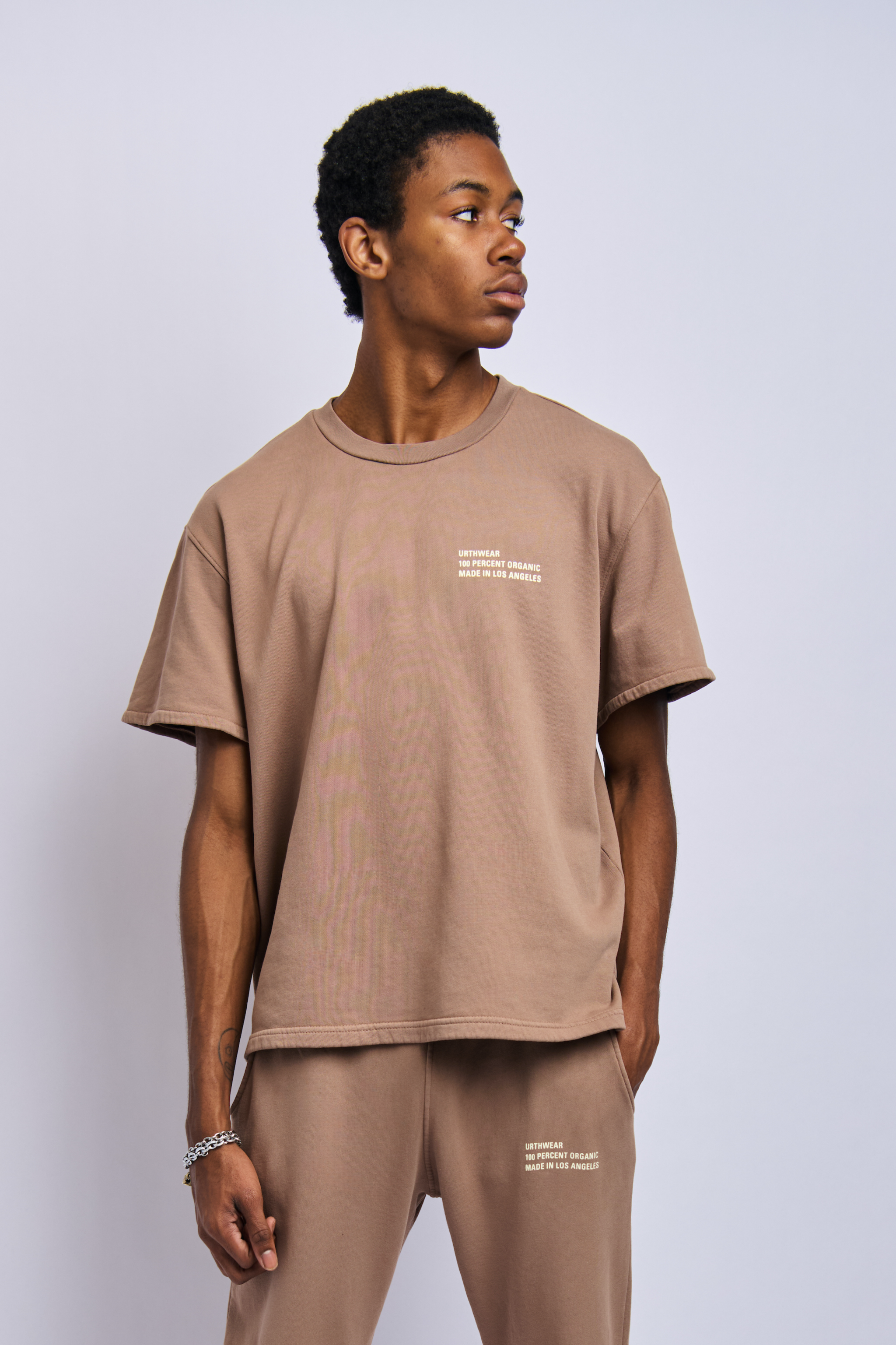 Organic Origins Print Fleece Tee, Desert Clay