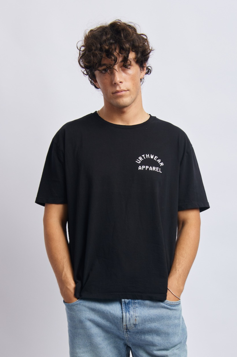 Relaxed Tee Logo, Super Black