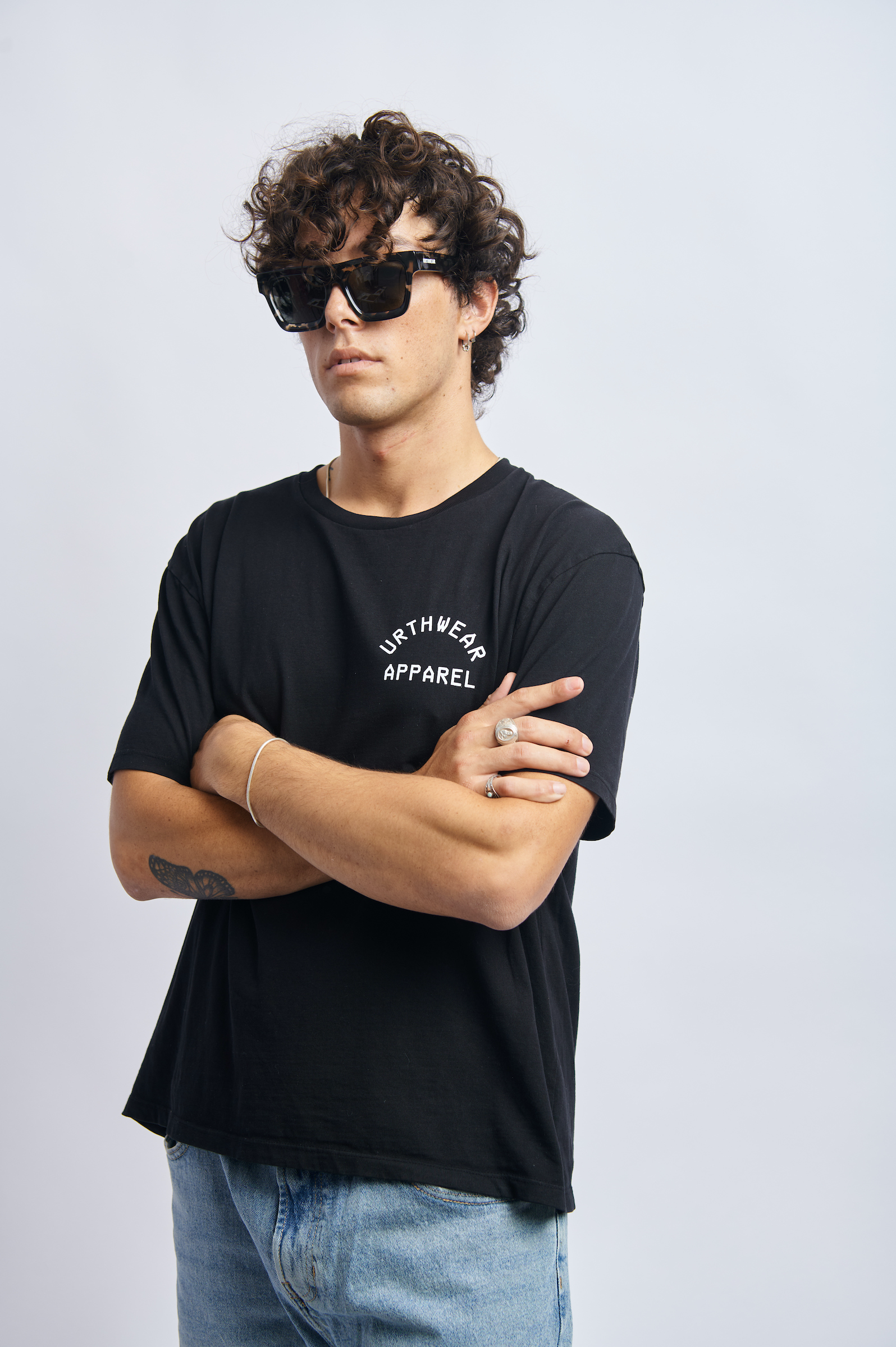 Relaxed Tee Logo, Super Black