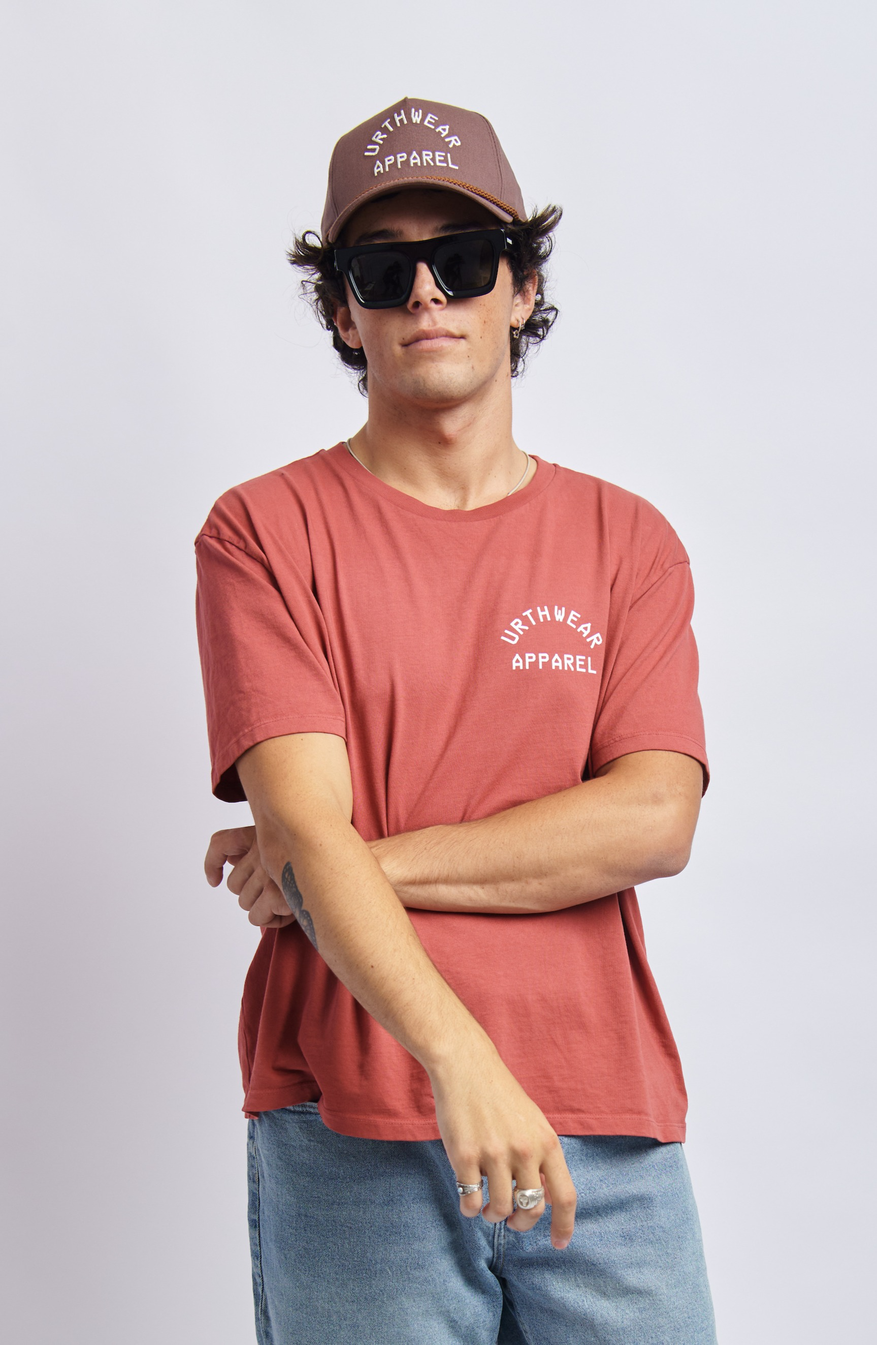 Relaxed Tee Logo, Ash Red