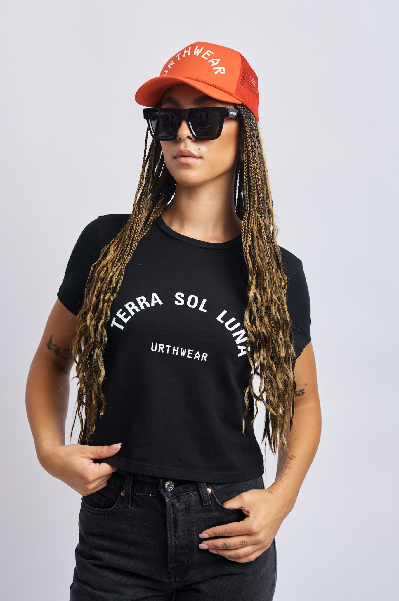 Terra Sol Luna Crew Tee, Super Black