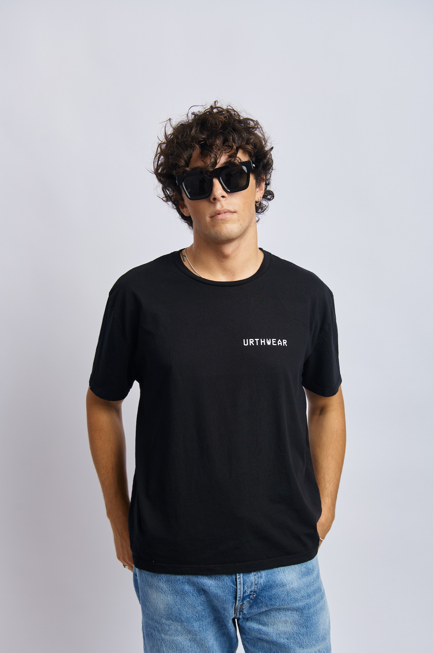 Mortal Planet Relaxed Tee, Super Black