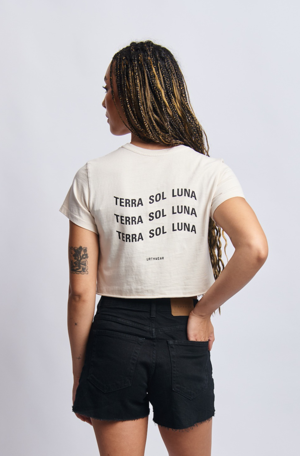 Terra Sol Luna Cropped Tee, Cosmic Sand