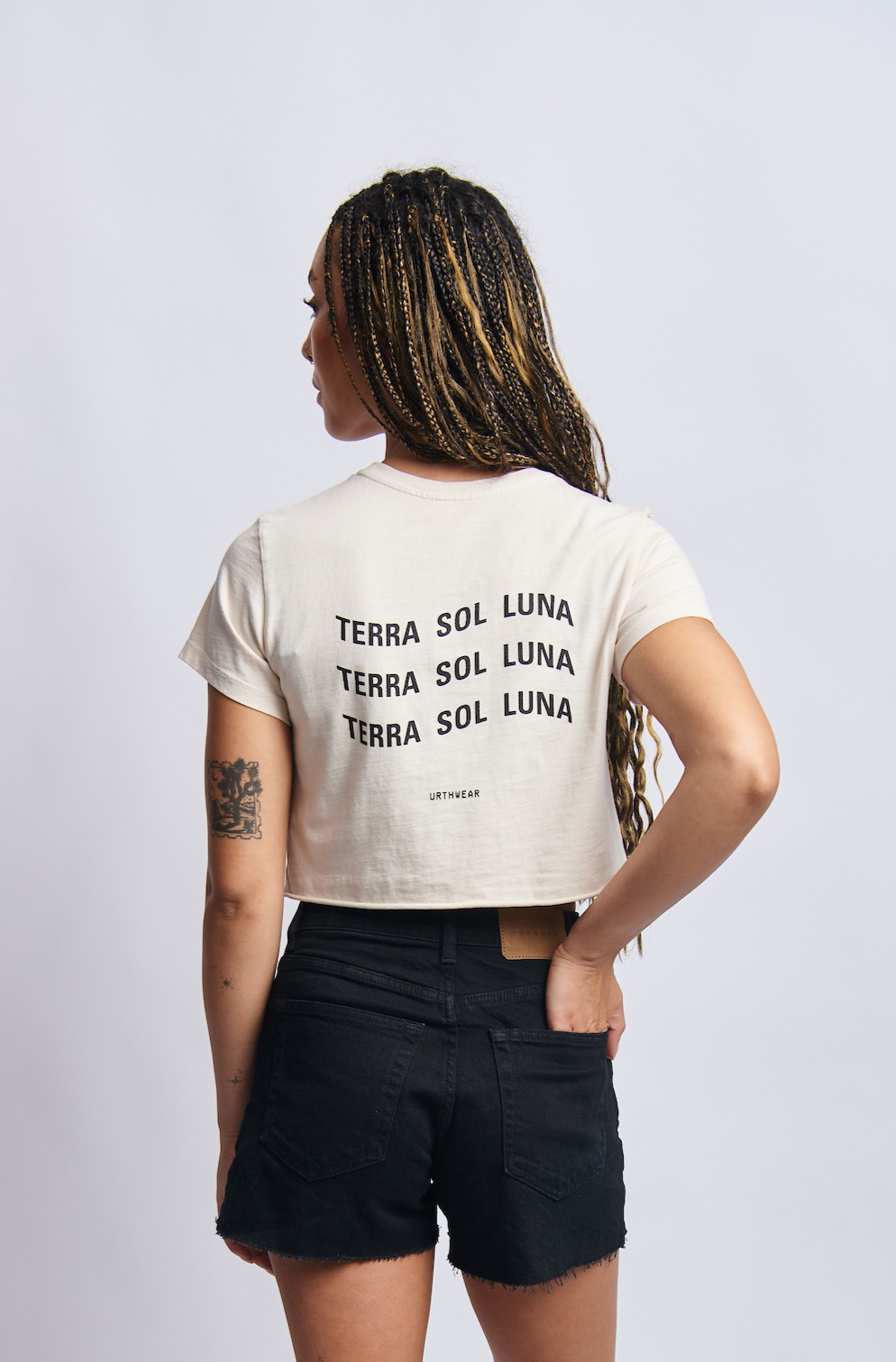 Terra Sol Luna Cropped Tee, Cosmic Sand