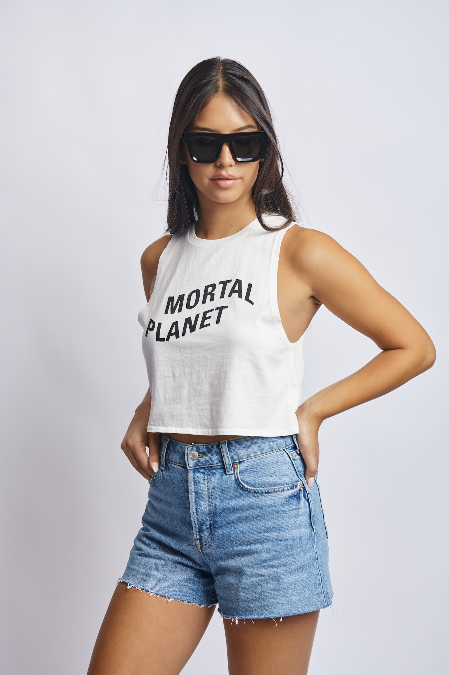 Mortal Planet Tank, Lunar White