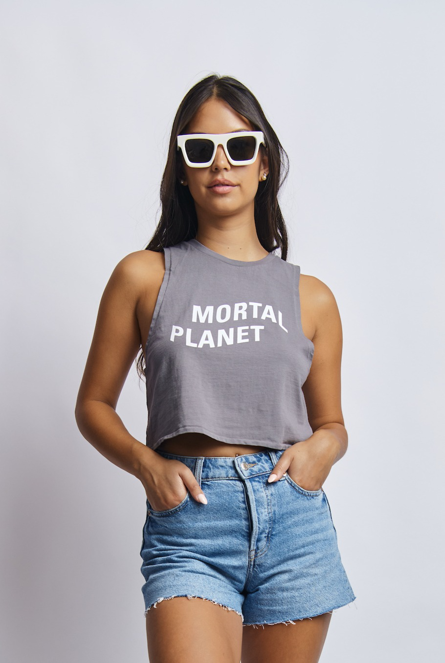 Mortal Planet Tank, Gravel Grey