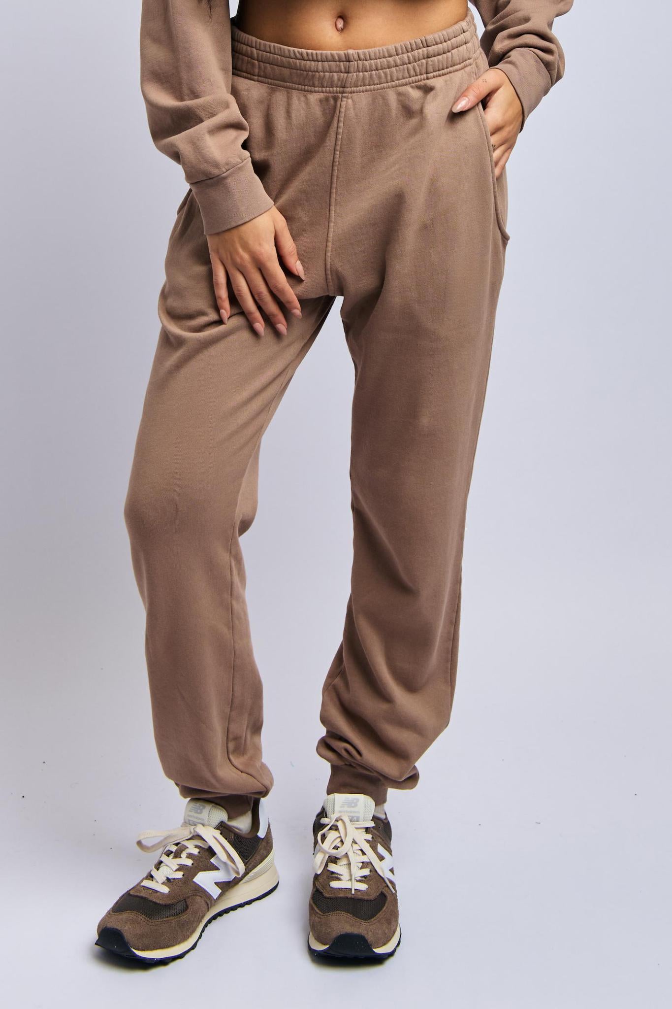 Women's Organic Sweatpants, Desert Clay